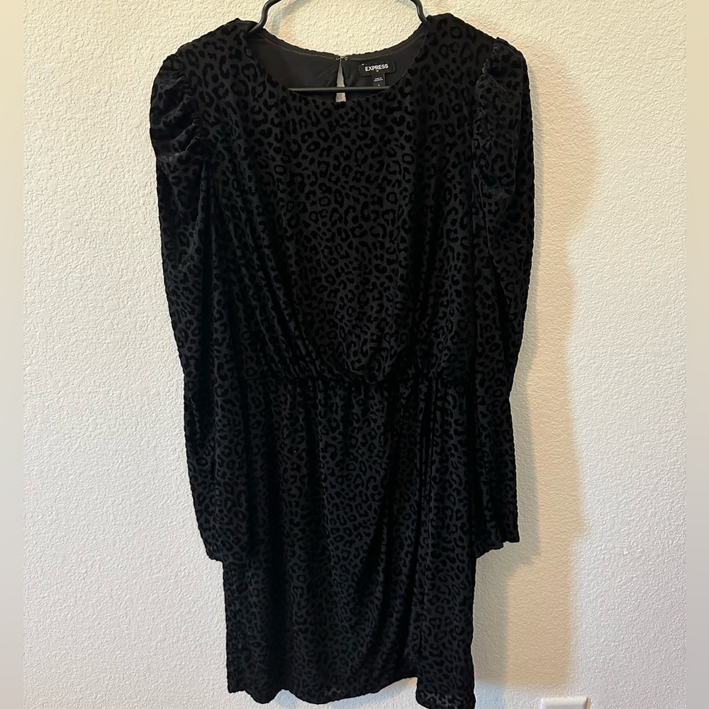Express Black Animal Print Dress